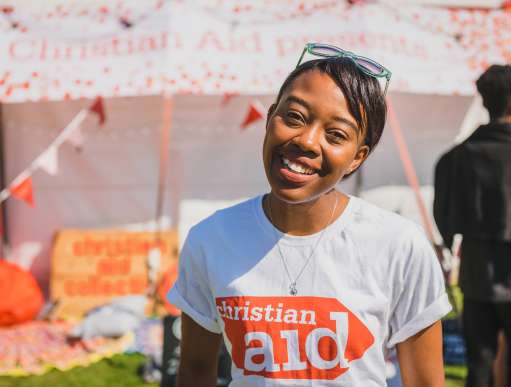 Christian Aid supporter at Greenbelt Festival 2019