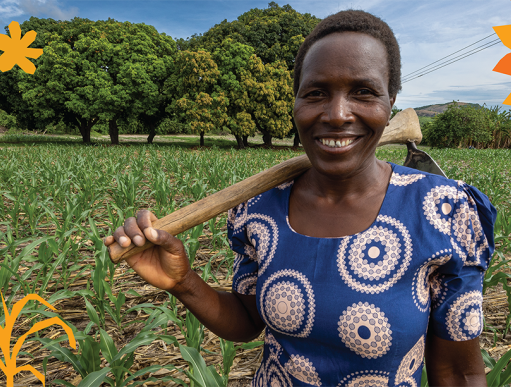 Nyarai in her maize farm.