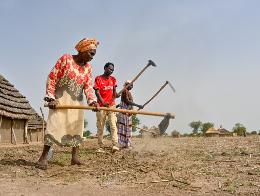Anok Angok Kon lives in Aguat Boma, South Sudan. Regular floods damage her farmland, threatening her  livelihood and her family’s access to food