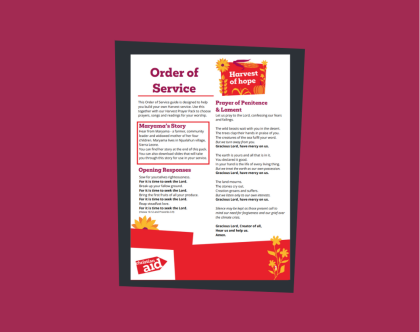 Harvest 25 order of service thumbnail