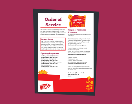 Harvest order of service thumbnail