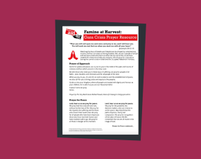 Harvest 2025 prayer sheet