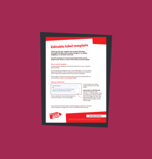 CAW 25 UK: Editable label template (16 sheet) thumbnail